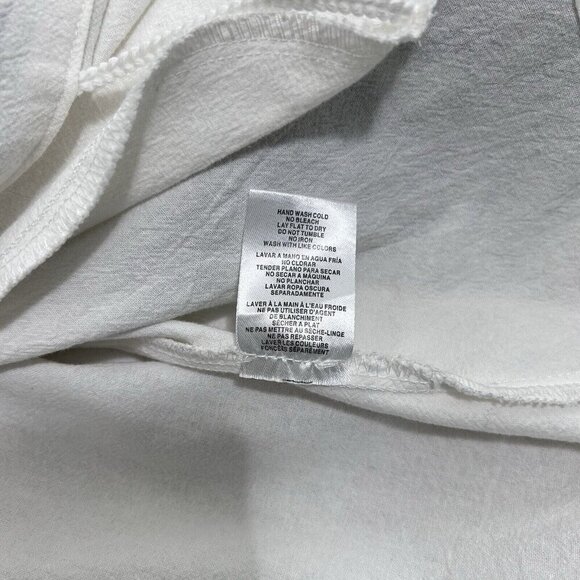 Anthropologie RD + Koko Shirt Jacket Cream Black Tie Front Embroidered Boho Sz M - Picture 10 of 12